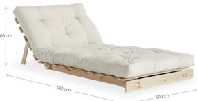 Fotoliu grej extensibil cu tapițerie din in Roots Carob – Karup Design