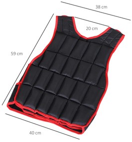 HOMCOM vesta ponderata 20 kg, 38 greutati, 40x59cm | Aosom Romania
