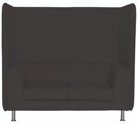 Canapea Notre Dame Lounge 102, două locuri, negru/argintiu