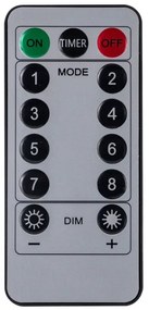 Aigostar - Instalație LED de exterior pentru Crăciun, 120 LED, 6W, 230V, 8 funcții, 3 x 0,6 m, IP44, alb cald, cu telecomandă