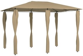 vidaXL Pavilion cu huse pentru stâlpi, gri taupe, 3x4x2,6 m, 160 g/m²