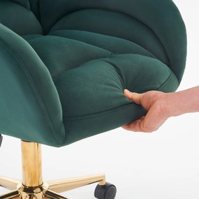 Scaun rotativ reglabil pe înălțime, Verde | Aosom Romania