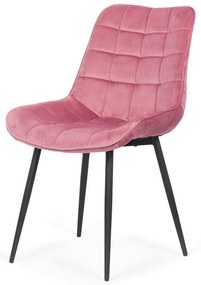 RESIGILAT - Scaune living din catifea BUC 206 roz
