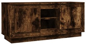 vidaXL Comodă TV, stejar afumat, 102x35x45 cm, lemn prelucrat