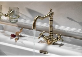 Baterie în culoarea bronzului pentru chiuvetă înaltă Antea – Sapho