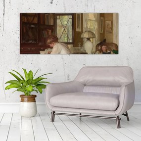 Tablou - Edmund Tarbell, Josephine and Mercie, reproducere (120x50 cm)