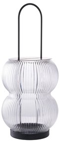 Lanternă decorativă Lucena, metal/glass, negru