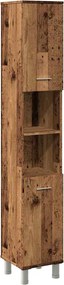 vidaXL Dulap de baie, lemn vechi, 30x30x179 cm, lemn prelucrat