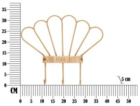 Cuier de perete în culoare naturală din metal Panama – Mauro Ferretti
