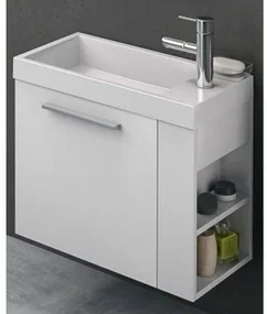 Set mobilier baie (masca si lavoar) Kolpa San Kiki 61x30xH51 cm, deschidere stanga, alb