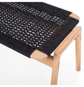 Bancă neagră/în culoare naturală Klupa – Gazzda