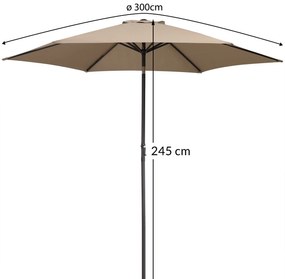 Deuba Floarea soarelui de gradina Ø300 cm - taupe