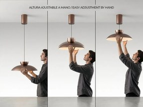 Lustra/ Pendul LED design modern Ion bronz 48cm