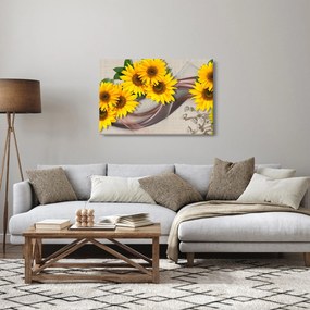 Tablou - Flori strălucitoare de floare soarelui (90x60 cm)