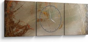 Tablou - Abstract texturat (cu ceas) (90x30 cm)