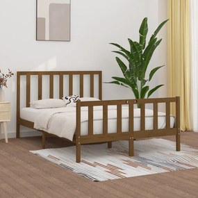 3106831 vidaXL Cadru de pat, maro miere, 120x200 cm, lemn masiv
