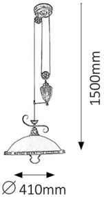 Rabalux 2756 - Lustra ELISETT 1xE27/60W/230V
