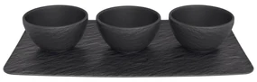Sosieră, set 4 bucăți, colecția Manufacture Rock - Villeroy & Boch