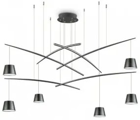 Suspensie moderna 6 becuri LED SMD 37W FISH 196992 IDEAL LUX