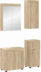 vidaXL Set de mobilier pentru baie TULUM Stejar Sonoma Lemn compozit