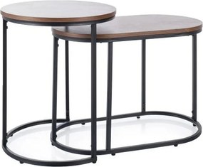 Set 2 masute TWINGO, nuc/negru mat
