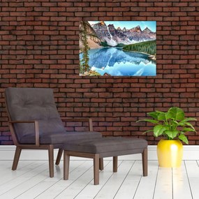 Tablou pe sticlă - Lacul Moraine (70x50 cm)