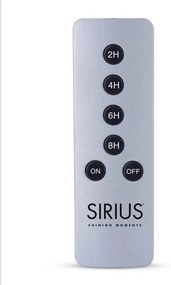 SIRIUS Wax LED lumânare - 9 cm, alb