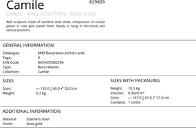 Decoratiune de perete design decoratiov lux Camile auriu