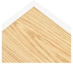 Comodă albă joasă cu aspect de lemn de stejar 110x85 cm Arista – Teulat