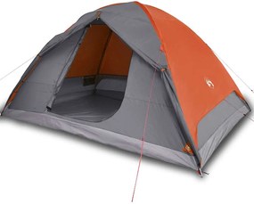 vidaXL Cort de camping cupolă 6 persoane, portocaliu, impermeabil