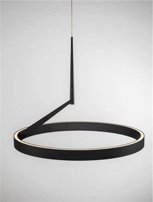 Lustra circulara aluminiu negru LED CCT ADALIZ 60cm