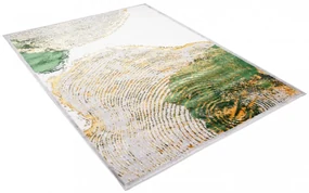 Covor alb și verde la modă cu model auriu Lăţime: 80 cm | Lungime: 150 cm