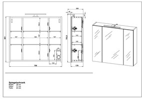 Set mobilă de baie gri antracit Arcena – Germania