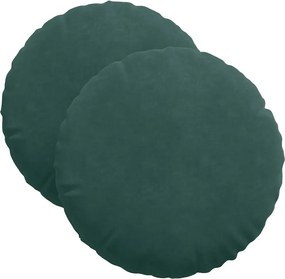 vidaXL Perne de Șezut 2 pcs Verde închis Ø 40 x 13 cm Catifea