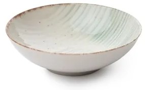 Set de veselă 24 piese alb/verde/porțelan