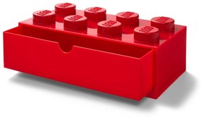 Cutie cu sertar pentru birou LEGO®, 31 x 16 cm, roșu