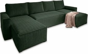 Coltar in forma de U SMART COSARO 295x140 cm, verde inchis