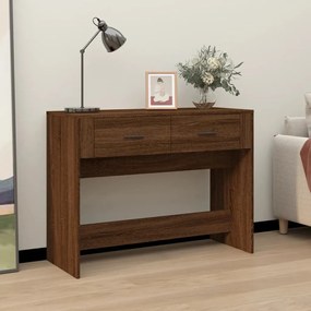 vidaXL Măsuță consolă, stejar maro, 100x39x75 cm, lemn prelucrat