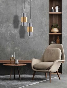 Pendul design modern Venero auriu, crom