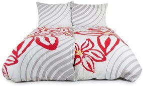 Lenjerie de pat din bumbac FLOERIC gri deschis Dimensiune lenjerie de pat: 70 x 90 cm | 140 x 200 cm