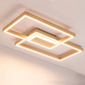 Spot-Light 91405274 - Corp de iluminat LED dimabil RAMME, 48W, 230V, cu telecomandă, stejar mat