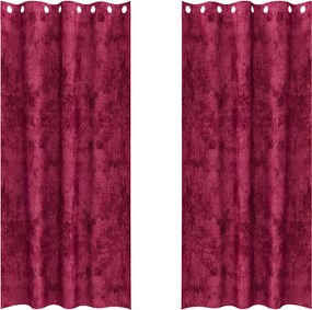 vidaXL Cortine din catifea cu perdele 2 pcs bordo 245 x 140 cm Catifea