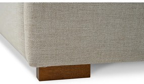 Pat matrimonial gri deschis tapițat cu somieră 160x200 cm Dreamer – Scandic