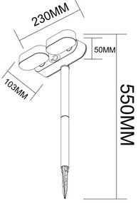 Globo 36509 - Lampă solară LED cu senzor LED/7,2W/3V IP44