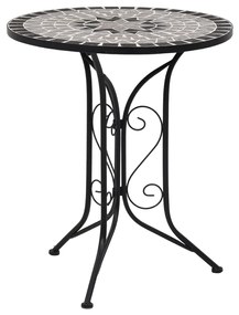 279690 vidaXL Set bistro mozaic, 3 piese, gri, placă ceramică