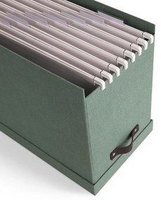 Organizator verde pentru documente din carton Johan Canvas Paper Laminate – Bigso