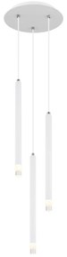 Lustra cu 3 Pendule metal alb RYAN pentru dormitor