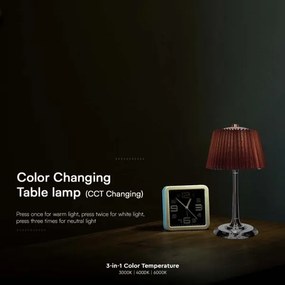 Lampă LED reîncărcabilă dimabilă de masă LED/1,5W/5V 3000/4000/6000K 1800 mAh maro