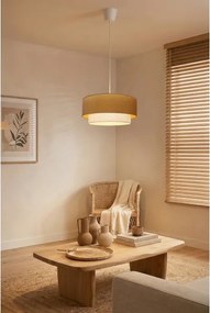BRILAGI - Lustră LED suspendată pe cablu BOHO ECO, 1x E27/10W/230V, Ø 40 cm, bej/crem