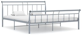 vidaXL Cadru de pat, gri, 180x200 cm, metal